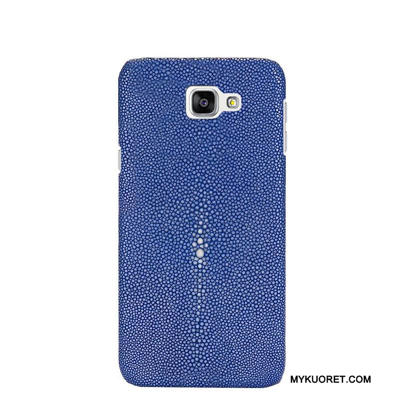 Kuori Samsung Galaxy A5 2016 Nahka Murtumaton Violetti, Kotelo Samsung Galaxy A5 2016 Ylellisyys Puhelimen Kuoret Takakansi