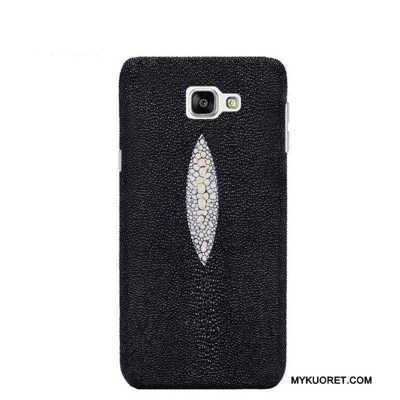 Kuori Samsung Galaxy A5 2016 Nahka Murtumaton Violetti, Kotelo Samsung Galaxy A5 2016 Ylellisyys Puhelimen Kuoret Takakansi