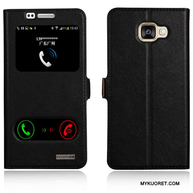 Kuori Samsung Galaxy A5 2016 Nahka Uusi Puhelimen Kuoret, Kotelo Samsung Galaxy A5 2016 Suojaus Keltainen