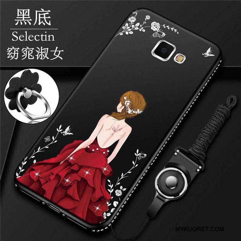 Kuori Samsung Galaxy A5 2016 Pehmeä Neste Murtumaton L, Kotelo Samsung Galaxy A5 2016 Laukut Punainen Pesty Suede