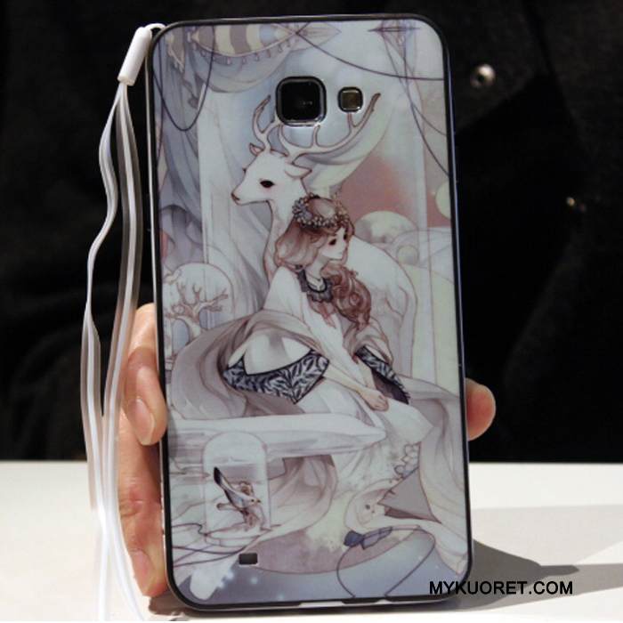 Kuori Samsung Galaxy A5 2016 Sarjakuva Sininen Persoonallisuus, Kotelo Samsung Galaxy A5 2016 Silikoni Puhelimen Kuoret Ihana