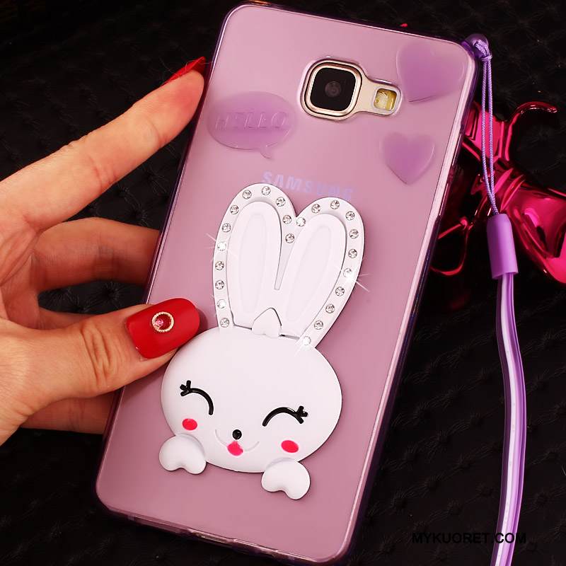 Kuori Samsung Galaxy A5 2016 Silikoni Läpinäkyvä Violetti, Kotelo Samsung Galaxy A5 2016 Pehmeä Neste