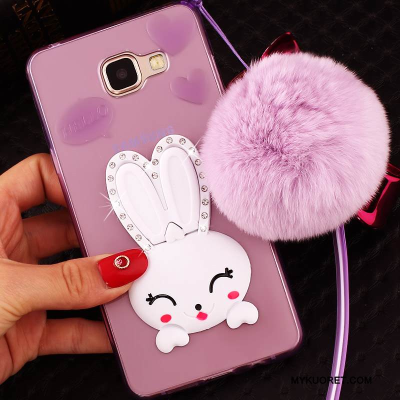 Kuori Samsung Galaxy A5 2016 Silikoni Läpinäkyvä Violetti, Kotelo Samsung Galaxy A5 2016 Pehmeä Neste