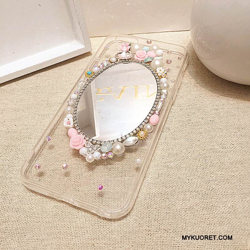 Kuori Samsung Galaxy A5 2016 Strassi Puhelimen Kuoret Fringed, Kotelo Samsung Galaxy A5 2016 Laukut Punainen Jalokivi