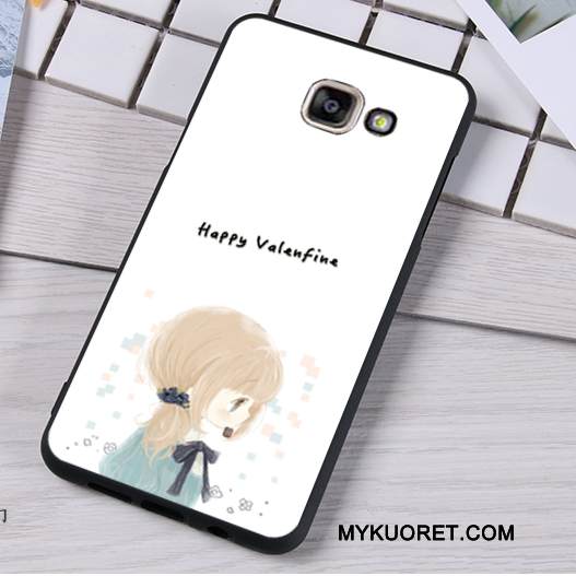 Kuori Samsung Galaxy A5 2016 Suojaus Ripustettavat Koristeet Vaalean, Kotelo Samsung Galaxy A5 2016 Pehmeä Neste Valkoinen Pesty Suede