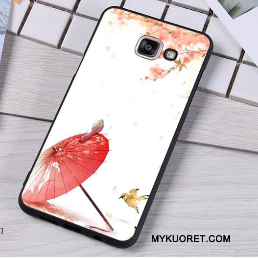 Kuori Samsung Galaxy A5 2016 Suojaus Ripustettavat Koristeet Vaalean, Kotelo Samsung Galaxy A5 2016 Pehmeä Neste Valkoinen Pesty Suede