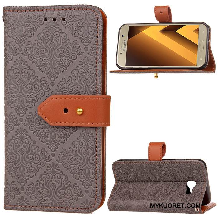 Kuori Samsung Galaxy A5 2017 Laukut Murtumaton Harmaa, Kotelo Samsung Galaxy A5 2017 Silikoni Puhelimen Kuoret