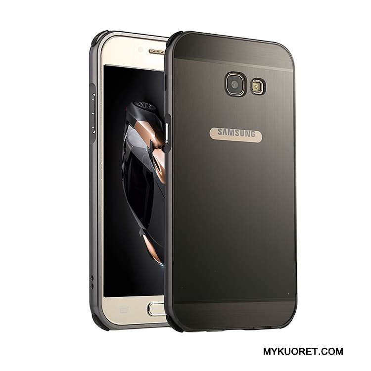 Kuori Samsung Galaxy A5 2017 Luova Johdin Kehys, Kotelo Samsung Galaxy A5 2017 Metalli Kukkakuvio Jauhe