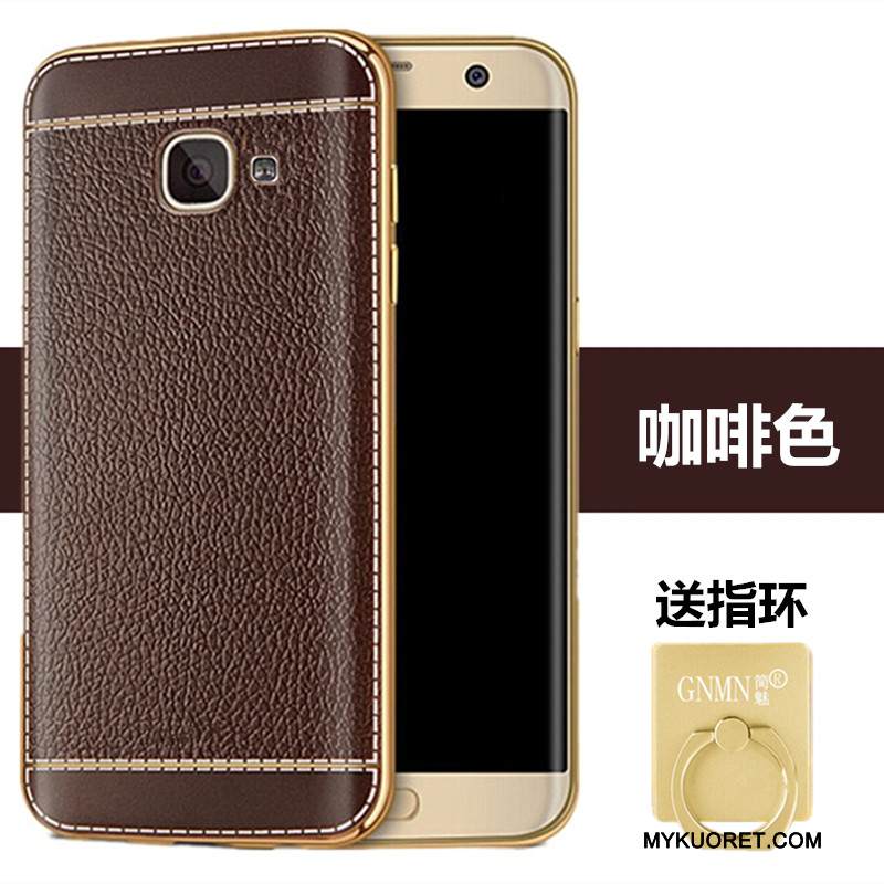 Kuori Samsung Galaxy A5 2017 Nahka Puhelimen Kuoret Kukkakuvio, Kotelo Samsung Galaxy A5 2017 Suojaus