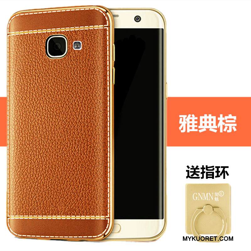 Kuori Samsung Galaxy A5 2017 Nahka Puhelimen Kuoret Kukkakuvio, Kotelo Samsung Galaxy A5 2017 Suojaus