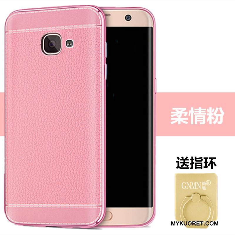 Kuori Samsung Galaxy A5 2017 Nahka Puhelimen Kuoret Kukkakuvio, Kotelo Samsung Galaxy A5 2017 Suojaus