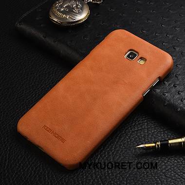 Kuori Samsung Galaxy A5 2017 Nahka Syvä Väri Puhelimen Kuoret, Kotelo Samsung Galaxy A5 2017 Suojaus Pesty Suede Ultra