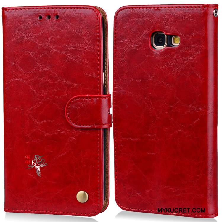 Kuori Samsung Galaxy A5 2017 Silikoni Puhelimen Kuoret Oranssi, Kotelo Samsung Galaxy A5 2017 Laukut Sininen Murtumaton