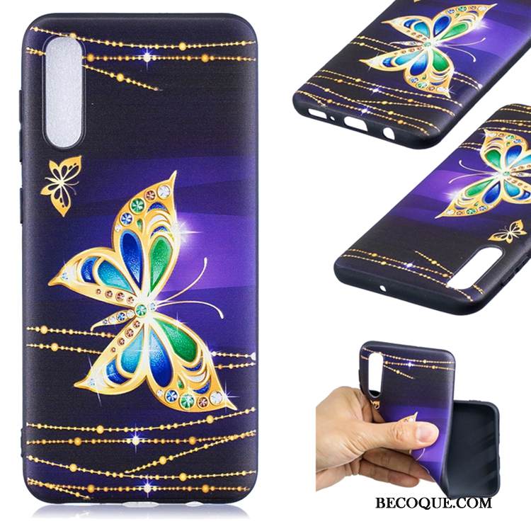 Kuori Samsung Galaxy A50 Laukut Murtumaton Puhelimen Kuoret, Kotelo Samsung Galaxy A50 Silikoni Sininen