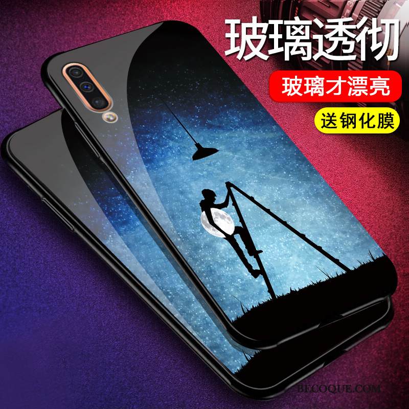 Kuori Samsung Galaxy A50 Luova Persoonallisuus Sininen, Kotelo Samsung Galaxy A50 Laukut Puhelimen Kuoret Trendi