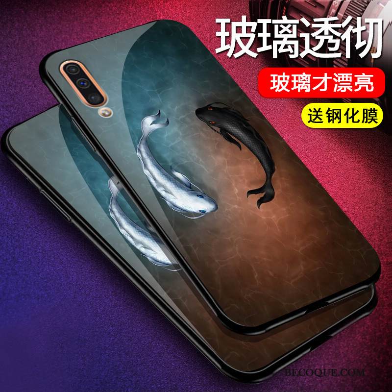 Kuori Samsung Galaxy A50 Luova Persoonallisuus Sininen, Kotelo Samsung Galaxy A50 Laukut Puhelimen Kuoret Trendi