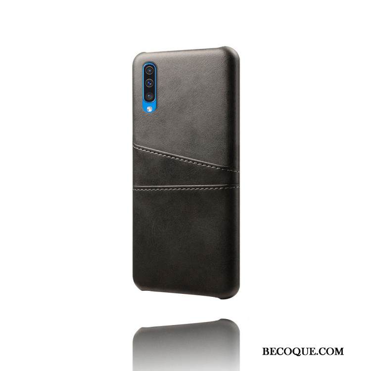 Kuori Samsung Galaxy A50 Nahka Puhelimen Kuoret Lehmä, Kotelo Samsung Galaxy A50 Kukkakuvio Sininen