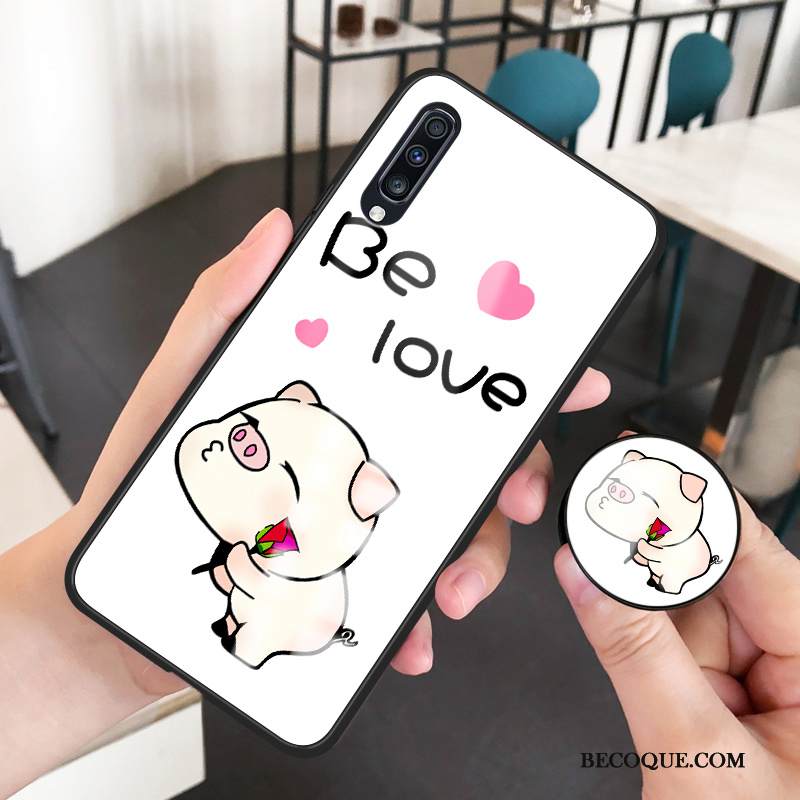 Kuori Samsung Galaxy A50 Sarjakuva Peili Murtumaton, Kotelo Samsung Galaxy A50 Pehmeä Neste Kustannukset Valkoinen