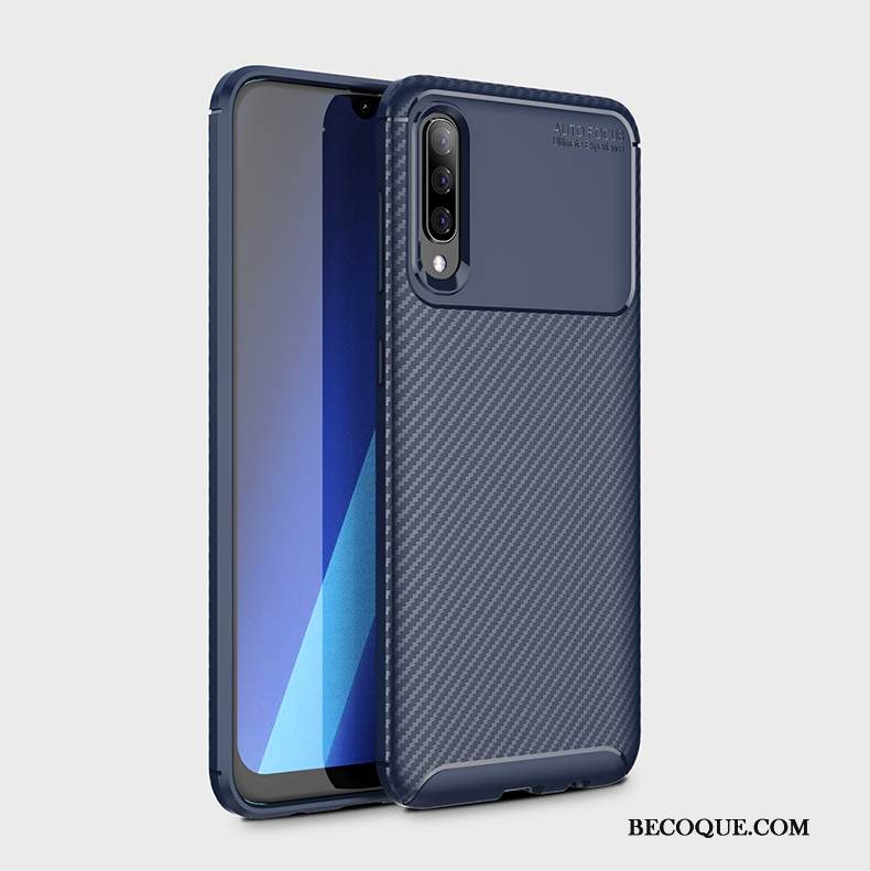 Kuori Samsung Galaxy A50 Silikoni Murtumaton Kuitu, Kotelo Samsung Galaxy A50 Pehmeä Neste Puhelimen Kuoret Sininen
