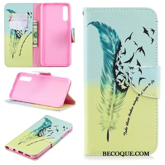 Kuori Samsung Galaxy A50 Silikoni Puhelimen Kuoret Sininen, Kotelo Samsung Galaxy A50 Kuoret Murtumaton