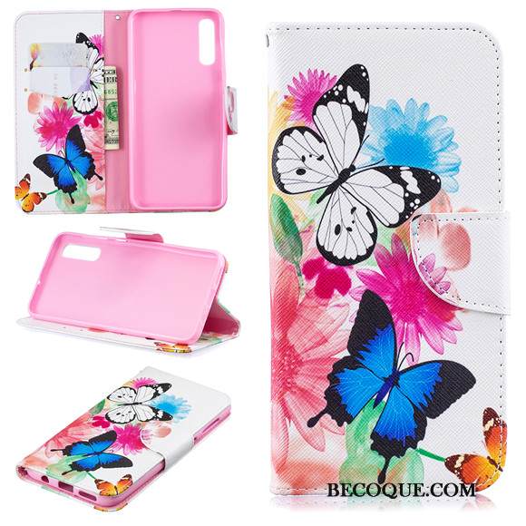 Kuori Samsung Galaxy A50 Silikoni Puhelimen Kuoret Sininen, Kotelo Samsung Galaxy A50 Kuoret Murtumaton