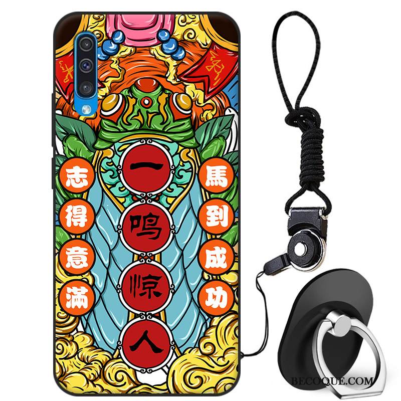 Kuori Samsung Galaxy A50 Vuosikerta Punainen Murtumaton, Kotelo Samsung Galaxy A50 Silikoni Persoonallisuus Tuuli