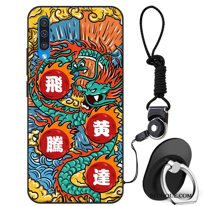 Kuori Samsung Galaxy A50 Vuosikerta Punainen Murtumaton, Kotelo Samsung Galaxy A50 Silikoni Persoonallisuus Tuuli