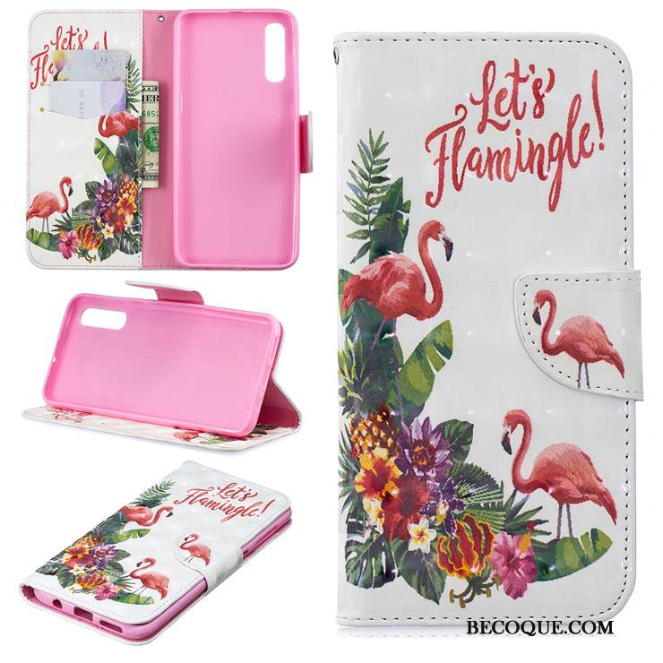 Kuori Samsung Galaxy A50s Laukut Ihana Violetti, Kotelo Samsung Galaxy A50s Suojaus Kissa Puhelimen Kuoret