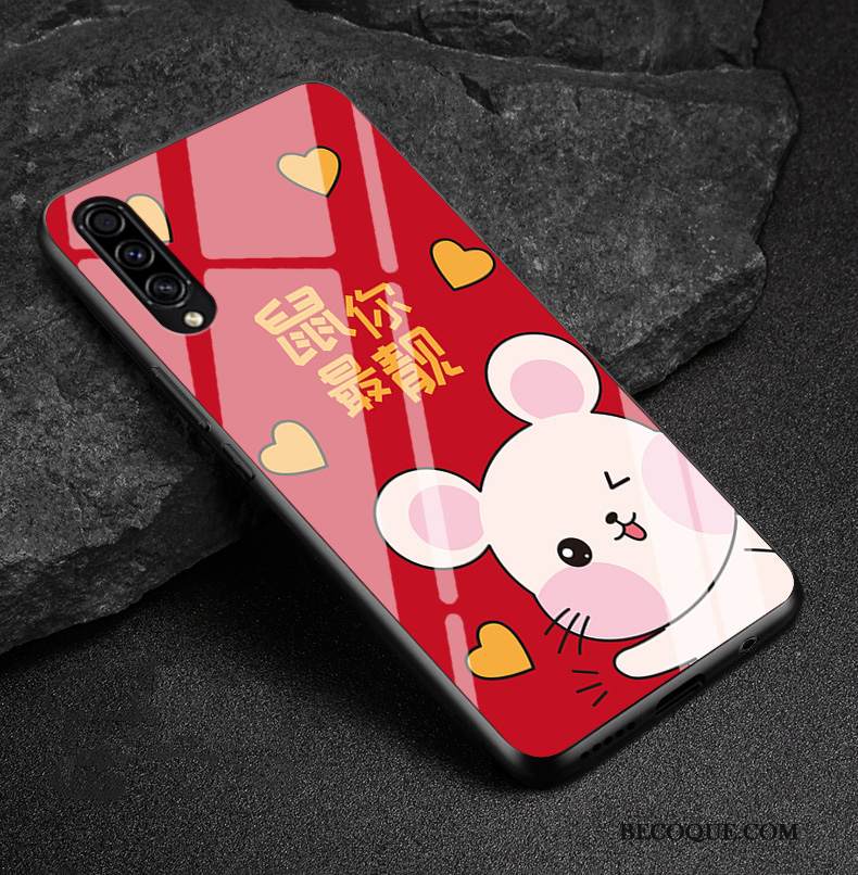 Kuori Samsung Galaxy A50s Laukut Punainen Pesty Suede, Kotelo Samsung Galaxy A50s Suojaus Kova Puhelimen Kuoret