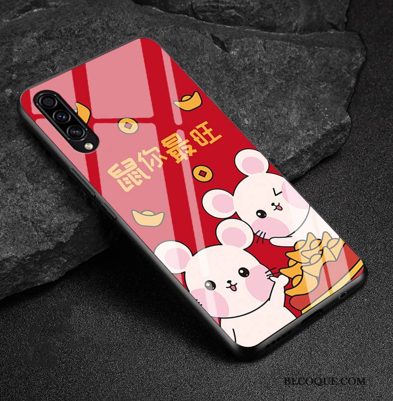 Kuori Samsung Galaxy A50s Laukut Punainen Pesty Suede, Kotelo Samsung Galaxy A50s Suojaus Kova Puhelimen Kuoret