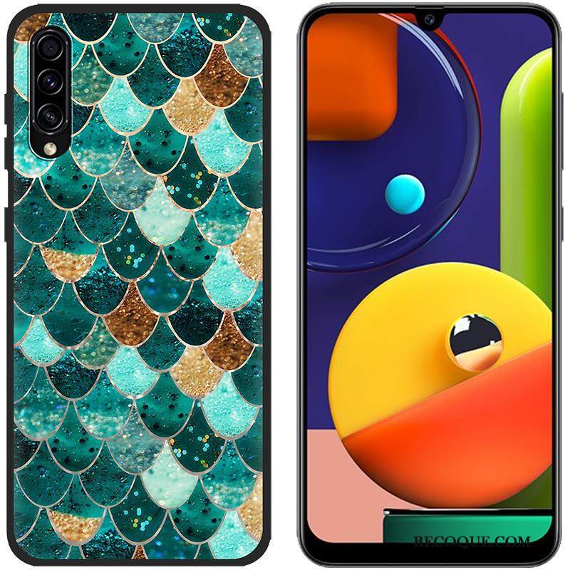 Kuori Samsung Galaxy A50s Maalaus Sininen Puhelimen Kuoret, Kotelo Samsung Galaxy A50s Suojaus Murtumaton