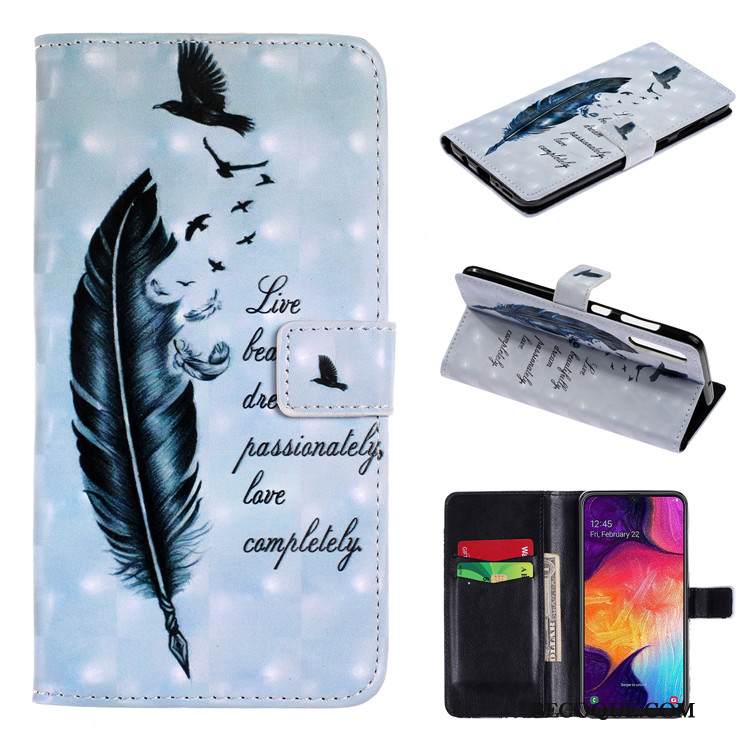 Kuori Samsung Galaxy A50s Pehmeä Neste Ihana Valkoinen, Kotelo Samsung Galaxy A50s Nahka Murtumaton Puhelimen Kuoret