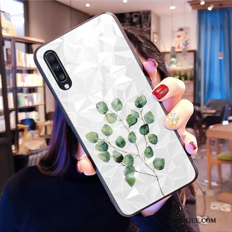 Kuori Samsung Galaxy A50s Pehmeä Neste Timantti Puhelimen Kuoret, Kotelo Samsung Galaxy A50s Laukut Sininen Kukkakuvio