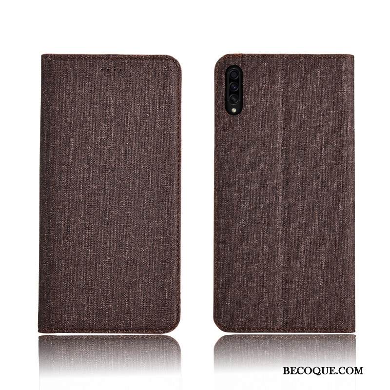 Kuori Samsung Galaxy A50s Silikoni Uusi Tide-brändi, Kotelo Samsung Galaxy A50s Suojaus Pellava Sininen