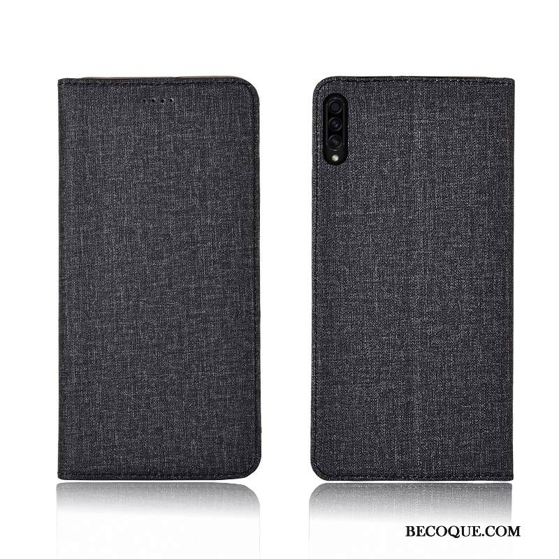 Kuori Samsung Galaxy A50s Silikoni Uusi Tide-brändi, Kotelo Samsung Galaxy A50s Suojaus Pellava Sininen