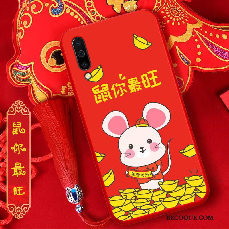 Kuori Samsung Galaxy A50s Suojaus Murtumaton Rotta, Kotelo Samsung Galaxy A50s Maalaus Trendi Punainen