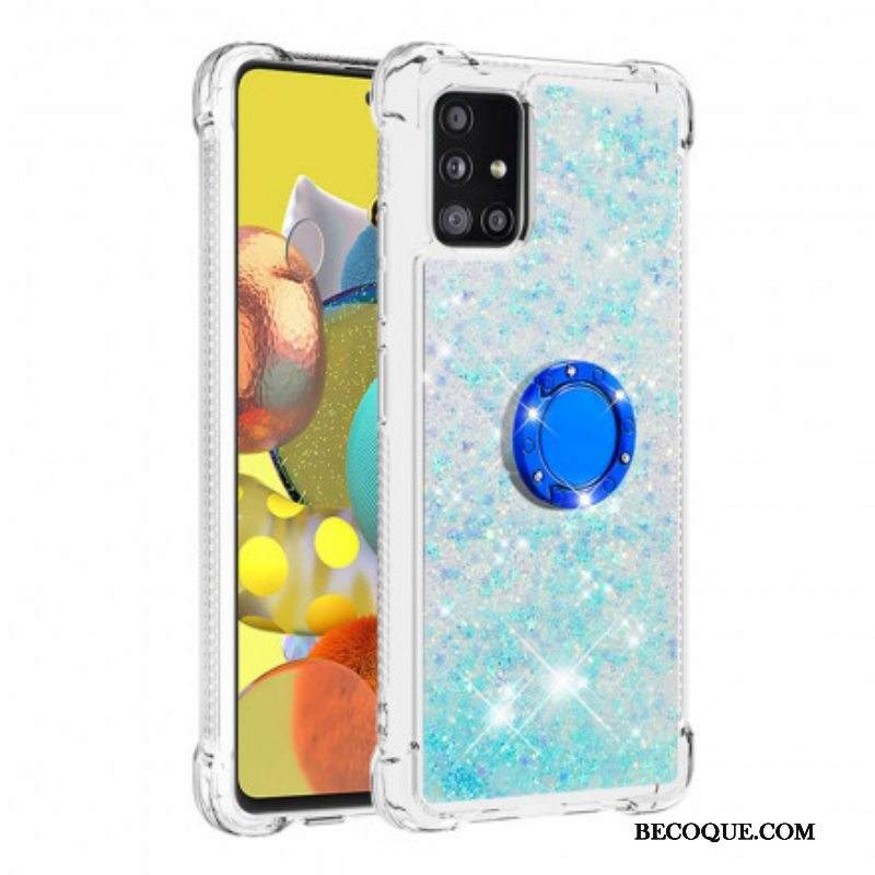 Kuori Samsung Galaxy A51 5G Paljetteja Rengastuella
