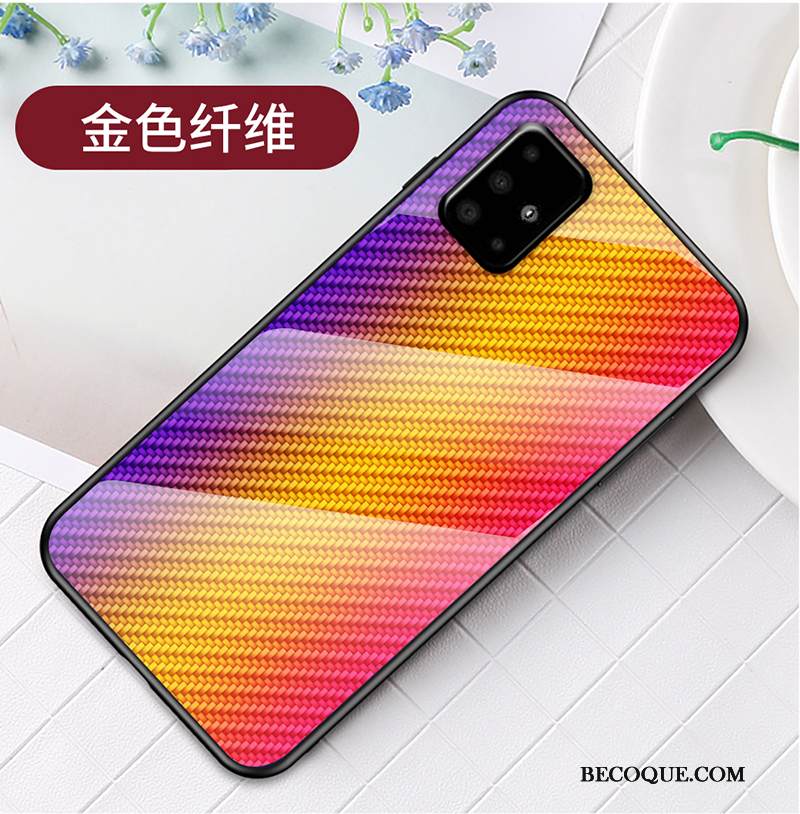 Kuori Samsung Galaxy A51 Laukut Kuitu Puhelimen Kuoret, Kotelo Samsung Galaxy A51 Luova Murtumaton Musta