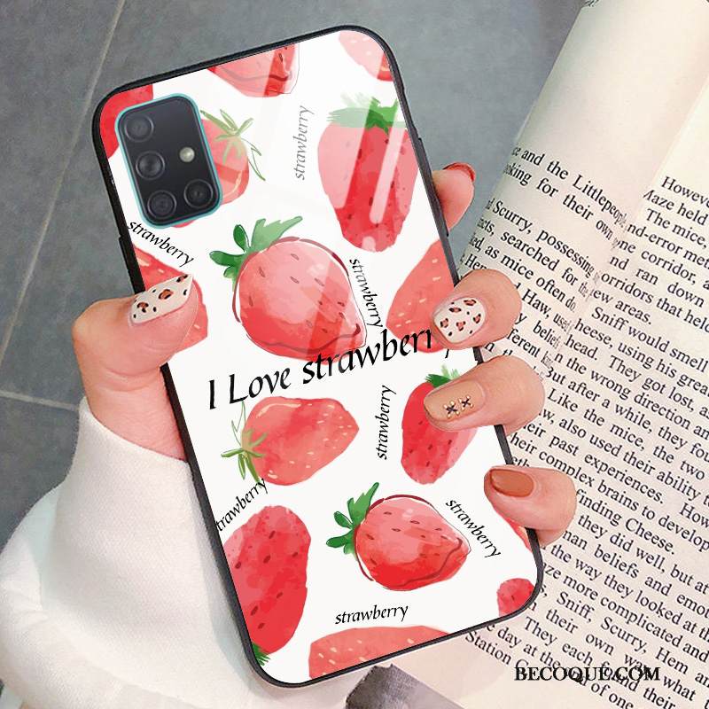 Kuori Samsung Galaxy A51 Laukut Kustannukset Punainen, Kotelo Samsung Galaxy A51 Suojaus Puhelimen Kuoret Lasi