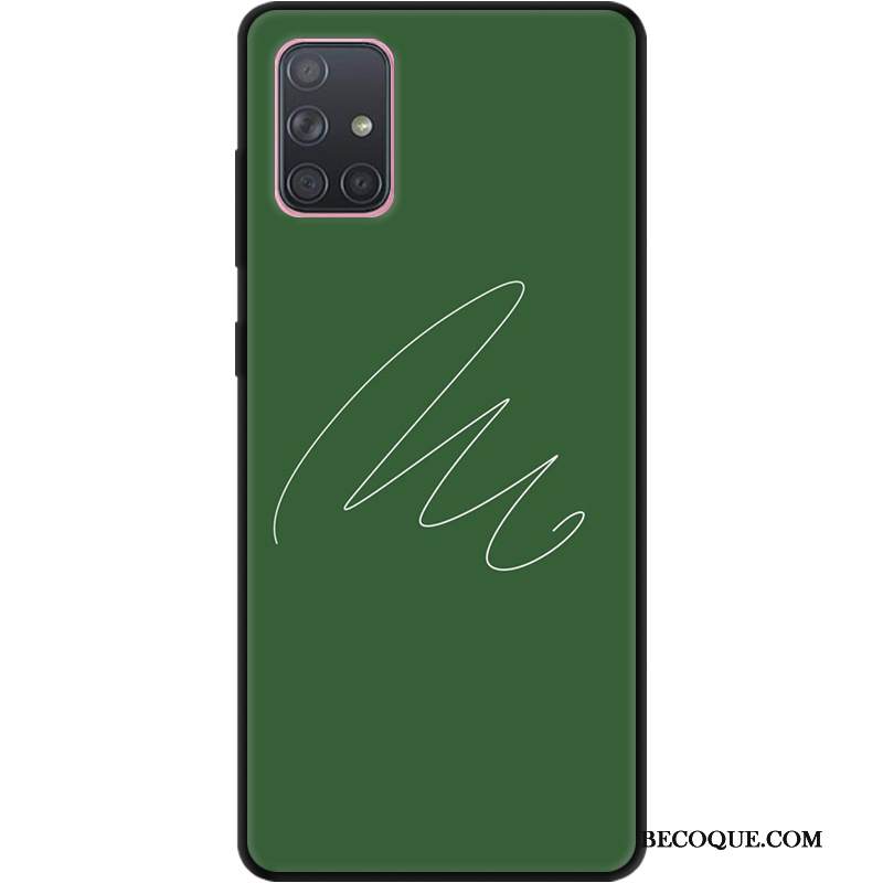 Kuori Samsung Galaxy A51 Laukut Vihreä Trendi, Kotelo Samsung Galaxy A51 Suojaus Yksinkertainen Muokata