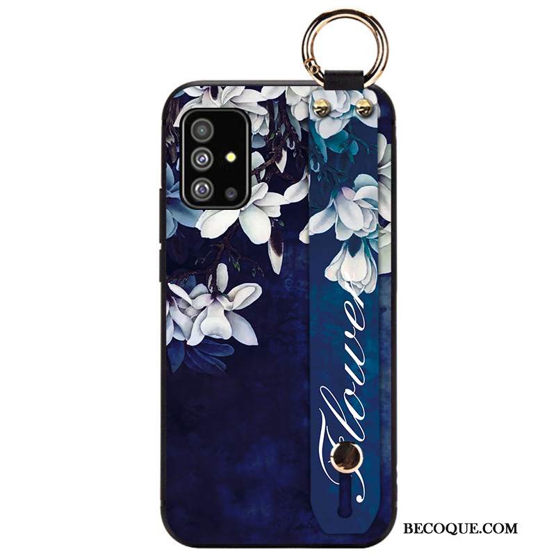 Kuori Samsung Galaxy A51 Silikoni Murtumaton Rakastunut, Kotelo Samsung Galaxy A51 Luova Persoonallisuus Sininen