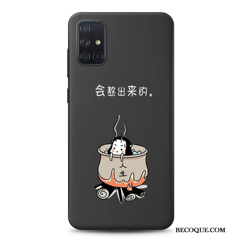 Kuori Samsung Galaxy A51 Suojaus Puhelimen Kuoret Musta, Kotelo Samsung Galaxy A51 Laukut Pesty Suede Rikkaus