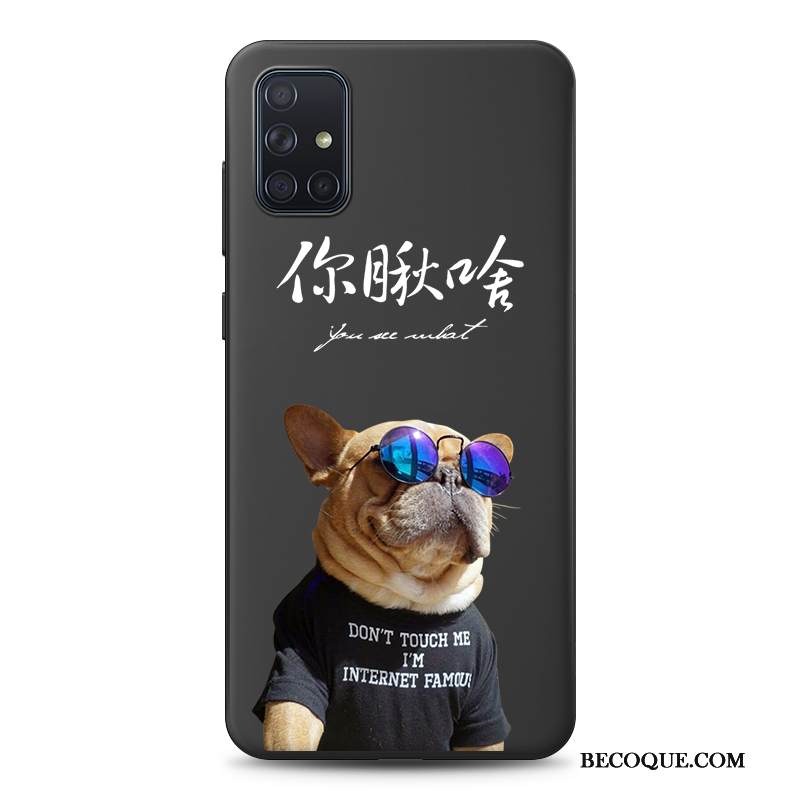 Kuori Samsung Galaxy A51 Suojaus Puhelimen Kuoret Musta, Kotelo Samsung Galaxy A51 Laukut Pesty Suede Rikkaus