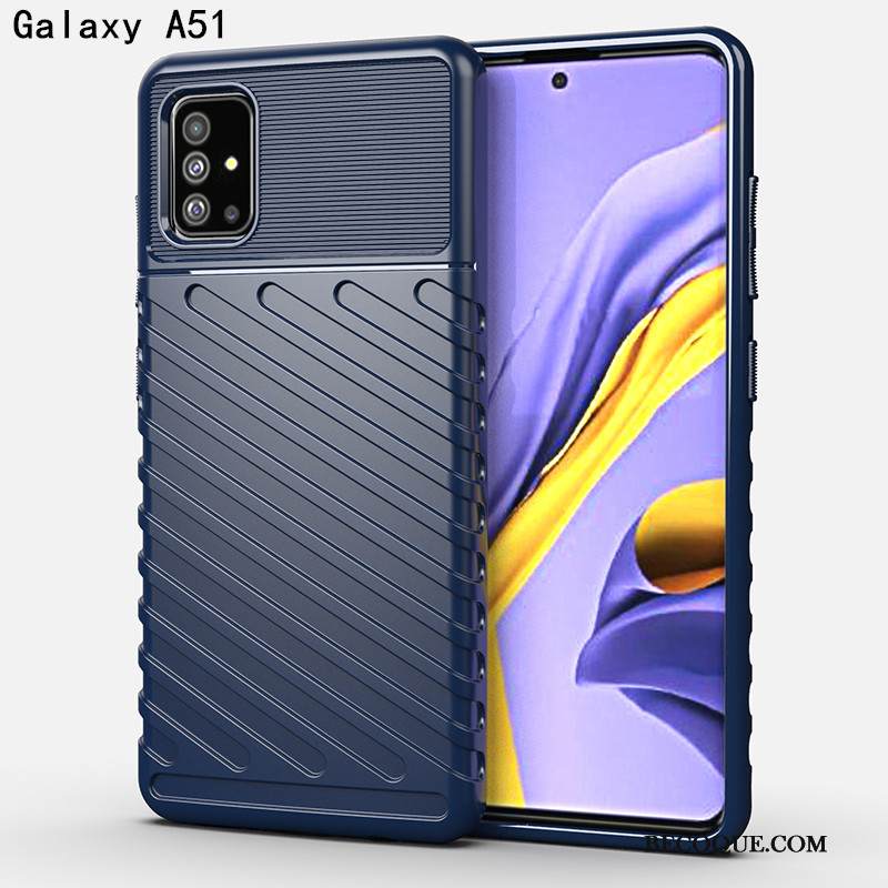Kuori Samsung Galaxy A51 Suojaus Puhelimen Kuoret Ylellisyys, Kotelo Samsung Galaxy A51 Silikoni Suupaltti Vihreä