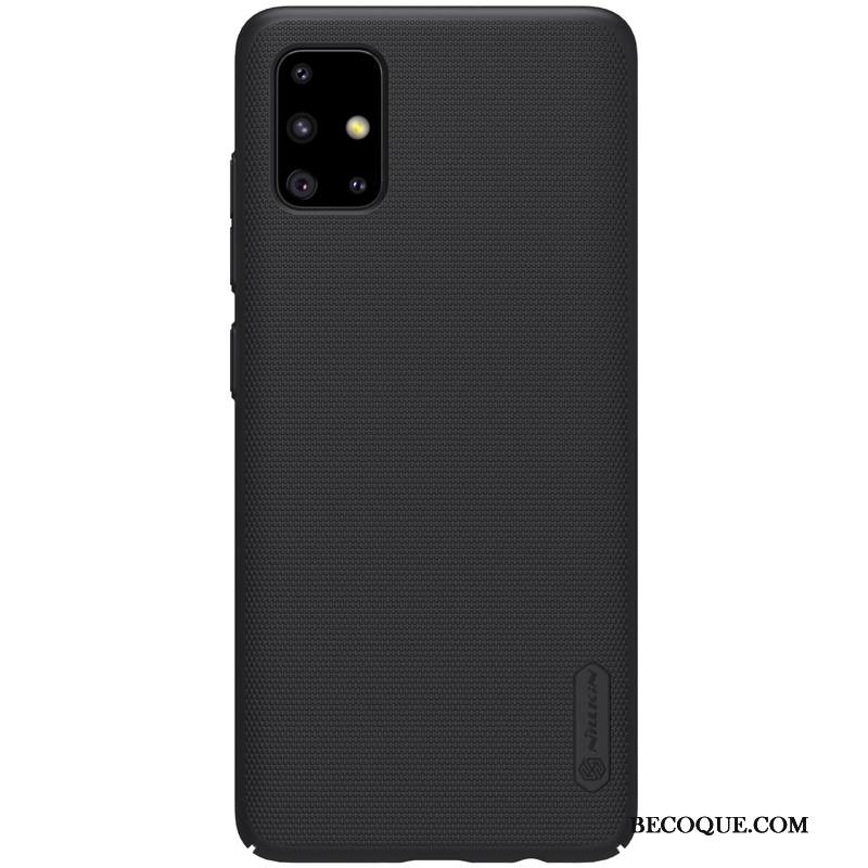 Kuori Samsung Galaxy A51 Tuki Pesty Suede Kova, Kotelo Samsung Galaxy A51 Suojaus Kulta Murtumaton