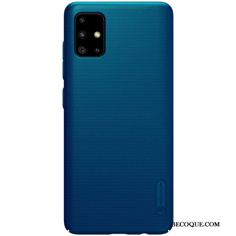 Kuori Samsung Galaxy A51 Tuki Pesty Suede Kova, Kotelo Samsung Galaxy A51 Suojaus Kulta Murtumaton