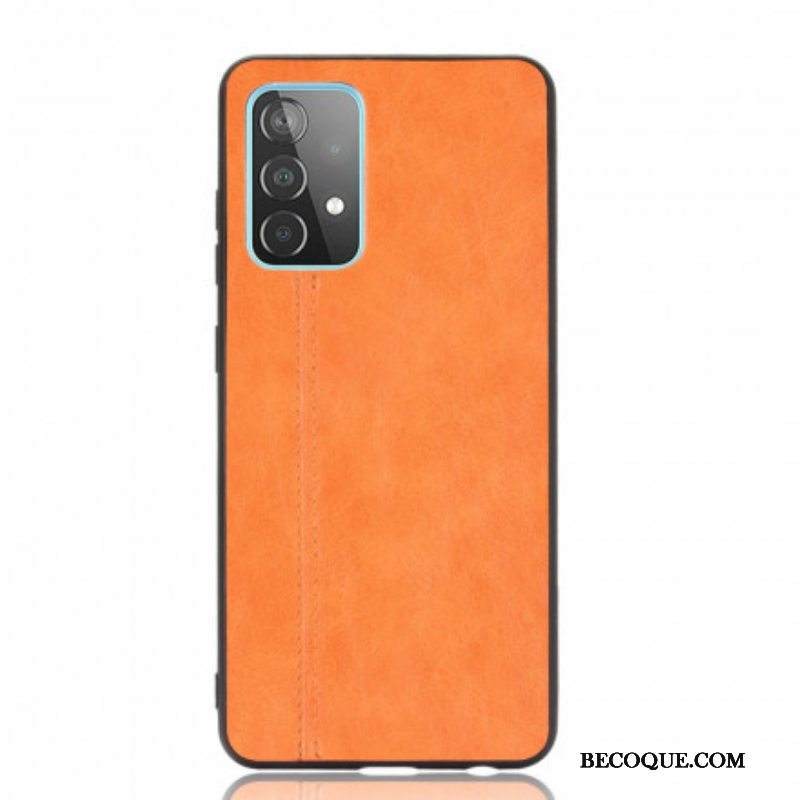 Kuori Samsung Galaxy A52 4G / A52 5G / A52s 5G Couture-nahkaefekti