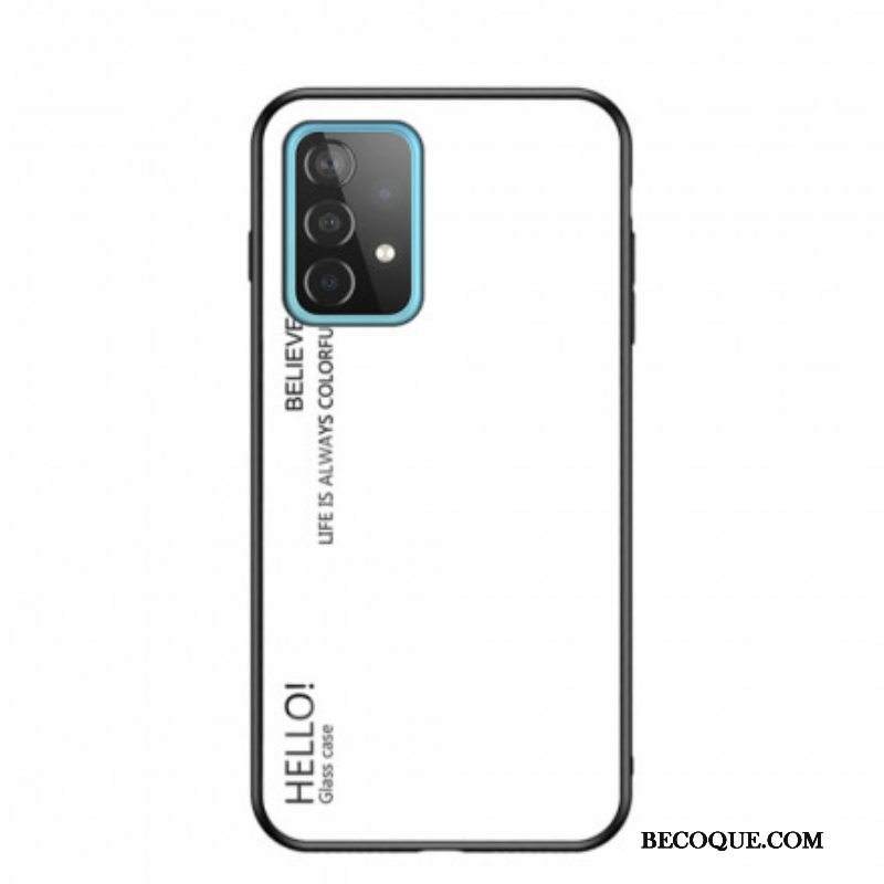 Kuori Samsung Galaxy A52 4G / A52 5G / A52s 5G Karkaistu Lasi Hello