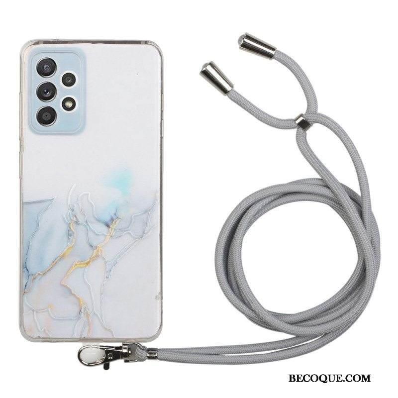 Kuori Samsung Galaxy A53 5G Kiristysnyörillä Marmorijohdolla