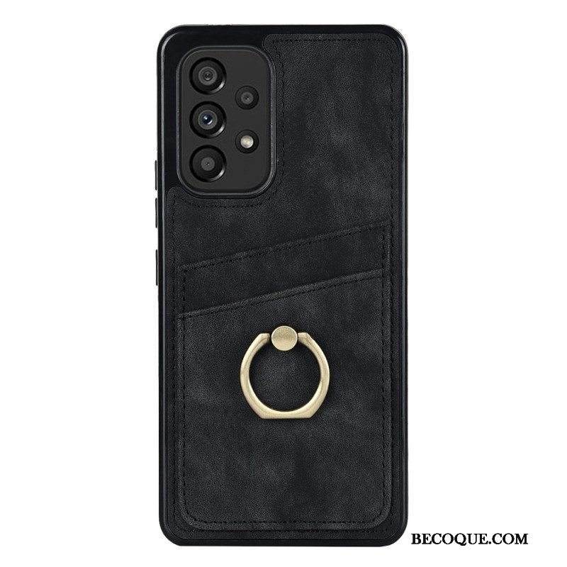 Kuori Samsung Galaxy A53 5G Vintage Rengaskiinnike Ja Korttipidike